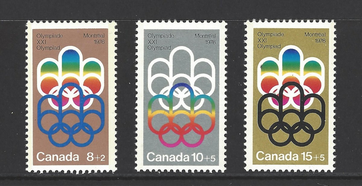 モントリオール　切手 CANADA, # B/1-3, MNH, 1974 OLYMPIC GAME SYMBOLS, SEMI-POSTALS