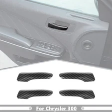 Carbon Inner Door Handle Cover Strips Accessories For Chrysler 300/Charger 11-23