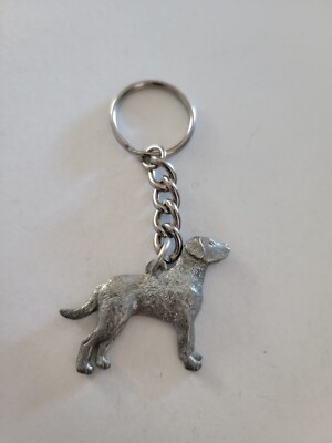GG HARRIS CHESAP BAY Dog Fine Pewter Keychain Key Chain Ring NEW