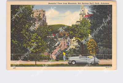 PPC Postcard National Parks Hot Springs Beautiful View From Mountain