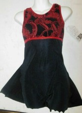 Praise or Irish Top Dress Ladies Small Red Glittered a line Sleeveless no Acces