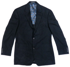 NWOT Lauren Ralph Lauren LRL Black 2 Button Blazer Sport Coat Jacket 40 L