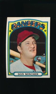 1972 Topps #242 Don Mincher * First Base * Texas Rangers * EX-MT/NM *