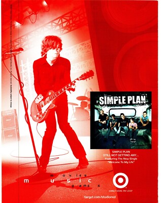 PTP87 ADVERT 11X8'' SIMPLE PLAN : STILL NOT GETTING ANY ALBUM