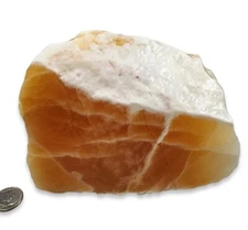 4.6 LB Natural Orange Calcite Crystal Cluster from Mexico