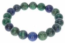  Chrysokoll mit Lapis 10mm Kugel Schmuck Edelstein Armband 10S159 - individuelle