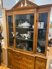 Vintage Pine China Cabinet by Drexel