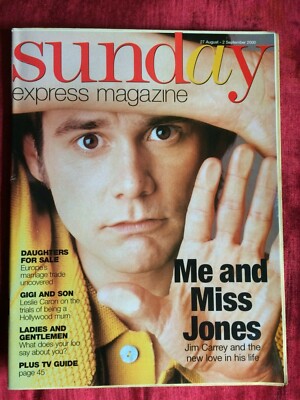 Sunday Express magazine 27/08/2000 JIM CARREY Leslie Caron Gillian Shephard UK