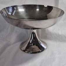 MCM Vintage F.B. Rogers Silver Co. Compote Silver Plate Fruit Flowers Nut Center