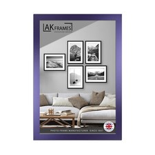 THIN Modern Picture Frame A2?A6 | Black White Oak Silver Gold | UK-Made, Perspex