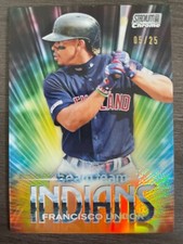 2020 Topps Stadium Club Chrome Francisco Lindor Beam Team Orange Refractor /25