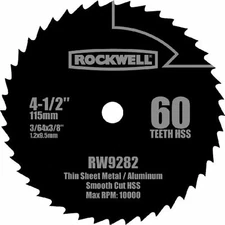 Rockwell RW9282 4 1/2-Inch 60T High Speed Steel Compact Circular Saw Blade