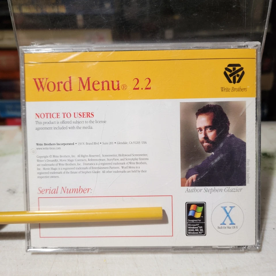Write Brothers Stephen Glazier Word Menu 2.2 PC CD CDROM Windows Mac Reference - Image 2 of 4
