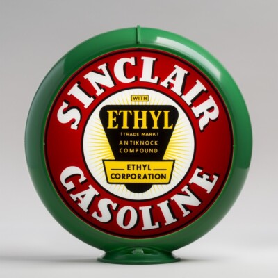 Sinclair Ethyl Gas Pump Globe 13.5'' in Green Plastic Body (G180)