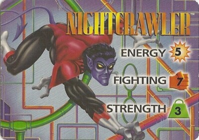 Marvel OVERPOWER NIGHTCRAWLER Mission Control 3-stat character