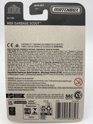Matchbox Müllwagen – Gelb, Maßstab 1:64, In Originalverpackung, Mint-Zustand