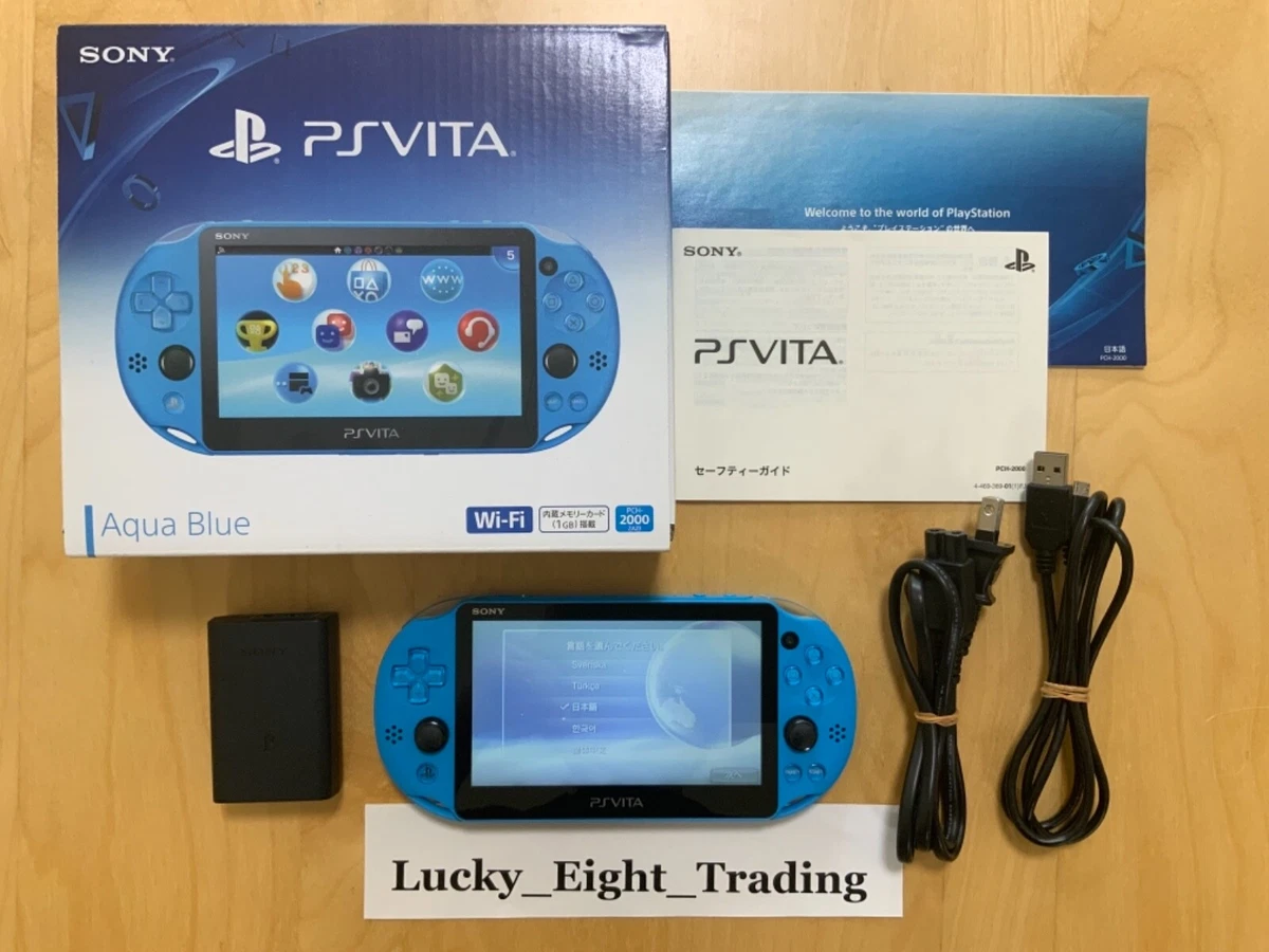 PS Vita Aqua Blue PCH 2000 Za23 Console Charger PSV Slim [BOX]