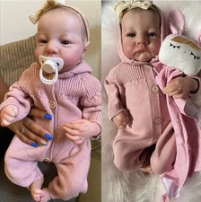 19" Painted Finished Reborn Baby Doll Twins Levi Awake  Sleeping Newborn Gift