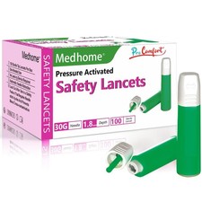 Safety Lancets, Pressure-Activated,Single use,for Comfortable Blood Testing ...