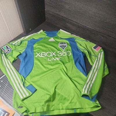 Seattle Sounders FC Jersey Mens Large Green 2009 MLS Soccer Adidas Xbox 360
