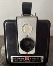 Vintage Kodak Brownie Hawkeye Flash Model Camera Shutter Works Tested