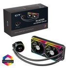 CiT Pro Glacier 240mm Intel AMD AIO Cooler Black 2x120mm ARGB Fans Temp Display