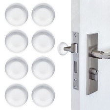 8Pcs 2" Door Stoppers for Wall Protector Flat Silicone Door Knob Bumpers Clear