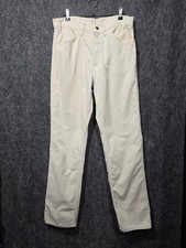 Levis Jeans Grunge Corduroy Pants Mens White Straight Leg 70s 80s Worn Usa