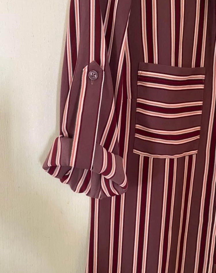 Ladies Small Express Button Down, Striped, Conver… - image 5