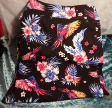 NEW Women  s 2X TERRA  SKY Bold BLACK FLORAL PRINT COMFORT WAIST STRETCH CAPRI
