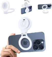 Selfie Ring LED Light for iPhone Picture,Magnetic Phone Camera White 
