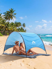Beach Umbrella with UPF 50 UV Protection, Portable Beach Tent Canopy with 360 