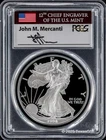 1998-P $1 American Silver Eagle PCGS PR70DCAM - John M. Mercanti Signature
