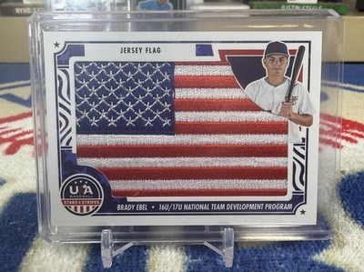 Brady Ebel 2024 PANINI STARS & STRIPES USA FLAG PATCH #1/5 USA Brewers JM-EBE