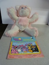 Working Vintage Fisher Price Pink Purr-Tenders 1987 Cat Stuffed Plush Toy  Book