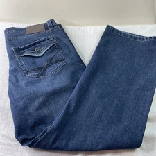 TK Axel Jeans Mens 38x32 Blue Denim Slim Boot Cut Heavy  Medium Wash Stretch