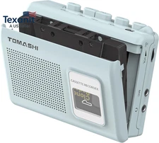 Portable Cassette Player Tape Recorder Walkman with Built-In Speaker,Microphone,