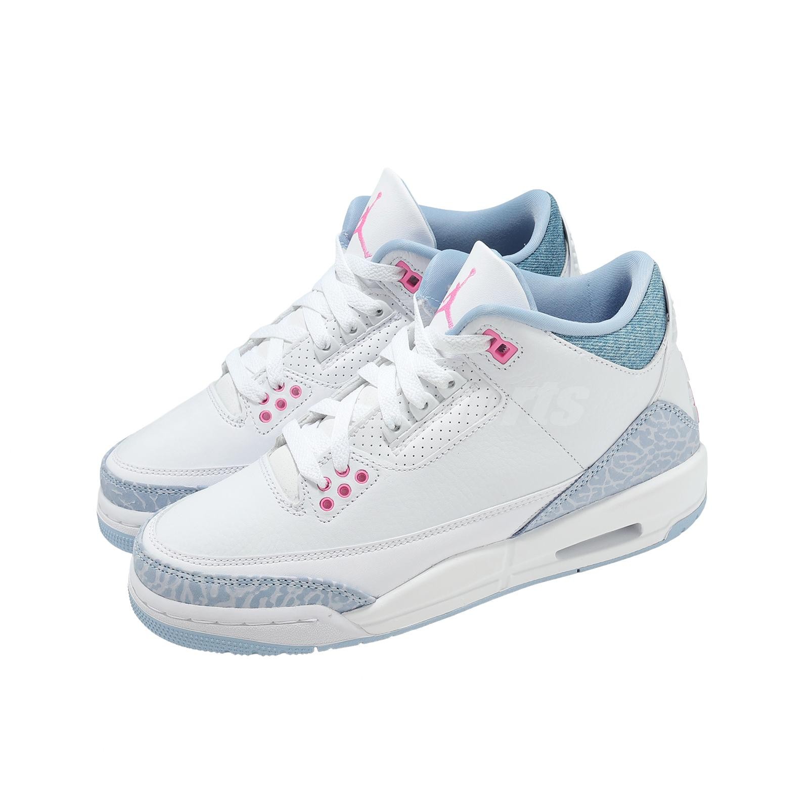 Nike Air Jordan 3 Retro GS AJ3 Cobalt Bliss Kids Youth Women Casual HQ0784-101