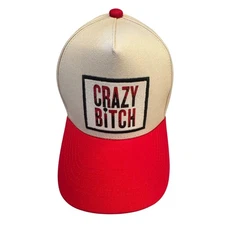 Popfizzy Crazy Bitch Funny Hats for Women, Hats with Funny Sayings, Jersey