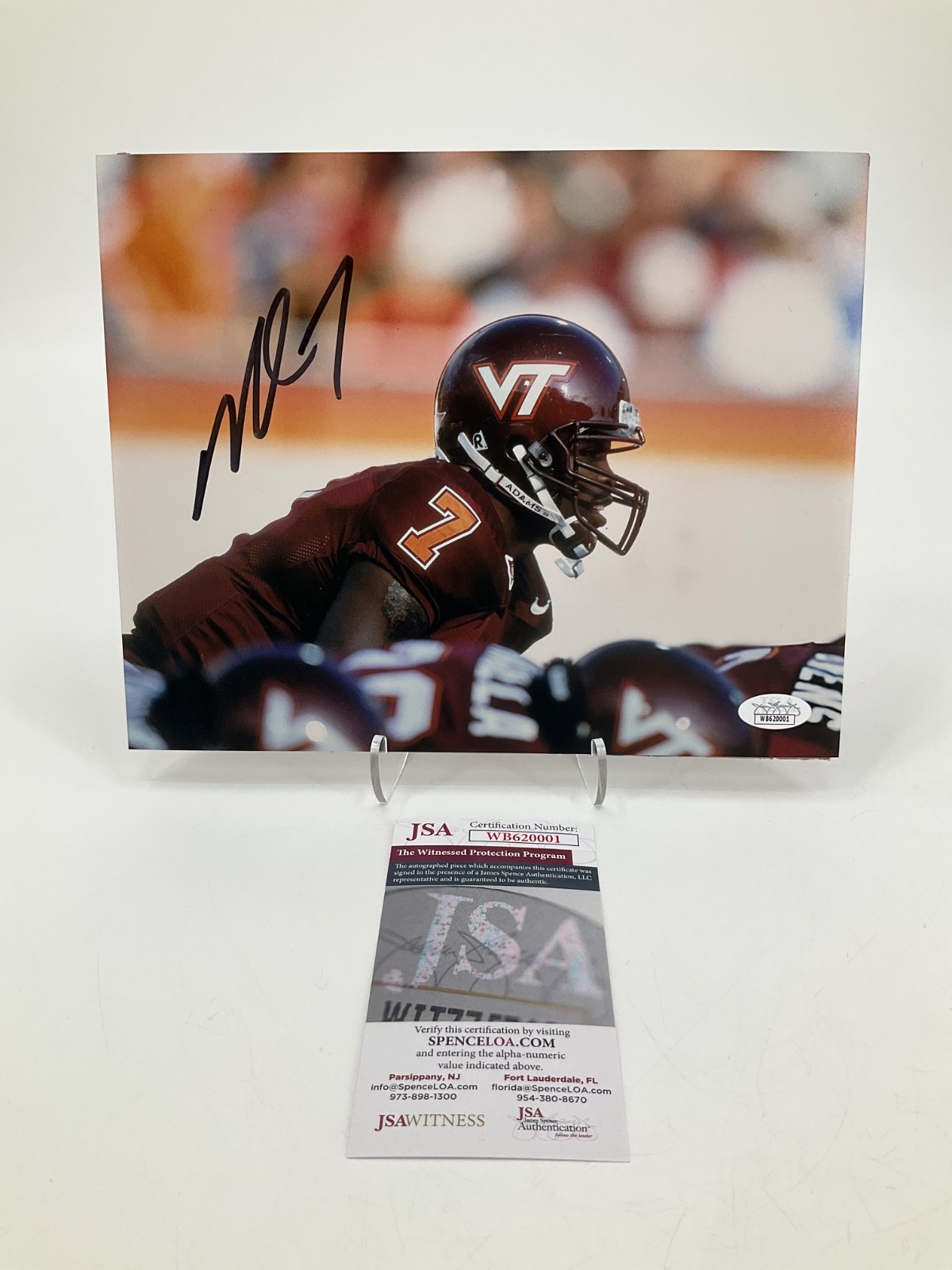 Michael Vick Autographed Signed Virginia Tech Hokies 8X10 PHOTO JSA WITNESS COA 