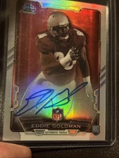 2015 Bowman Chrome Football Eddie Goldman Auto Rookie RC Card # RCRA-EGO