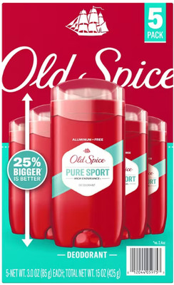 Old Spice Pure Sport High Endurance Deodorant, 3oz - 5 Pack
