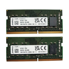 Kingston 32GB Kit 2 x 16GB DDR4 Laptop RAM  3200MHz PC4-3200AA SO-DIMM TESTED