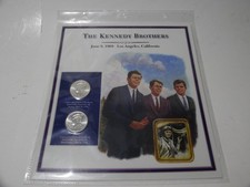 The Kennedy Brothers Uncirculated 1998 P & D US Half Dollar + 1938 Stamp Set