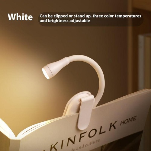 Mini LED Book Light Eye Protection Adjustable Clip 360° Flip Study Lamp 3 Colors - Photo 12/14
