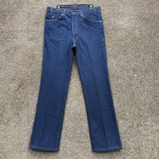 Vintage Levi's 517 Orange Tab Jeans Men's 36x36 fits 34x32 Hemmed Blue Denim