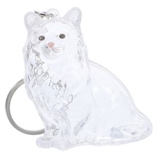 Clear Storage Box Pet Hair Keychain Memorial Bottle Cat Keepsake Holder