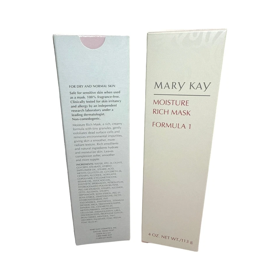 Mary Kay Moisture Rich Mask Formula 1 NOS Dry & Normal Skin - Image 2 of 4