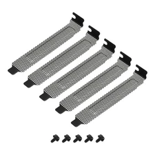 5PCS PCI Slot Cover Dust Filter Blanking Plate Ventilation Deflector with 5Screw