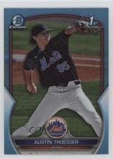 2023 Bowman Draft Chrome Sky Blue Refractor Austin Troesser #BDC-176 11s9
